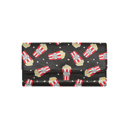 Popcorn Pattern Print Design A01 Women's Trifold Wallet