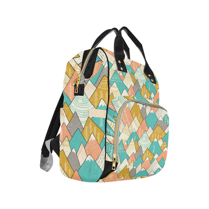 Mountain Pattern Print Design 02 Diaper Bag Backpack