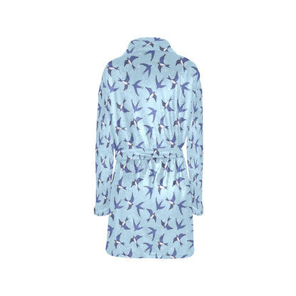 Swallow Bird Pattern Print Design 06 Women's Fleece Robe