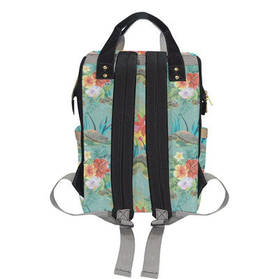 Sea Turtle Pattern Print Design T012 Diaper Bag Backpack