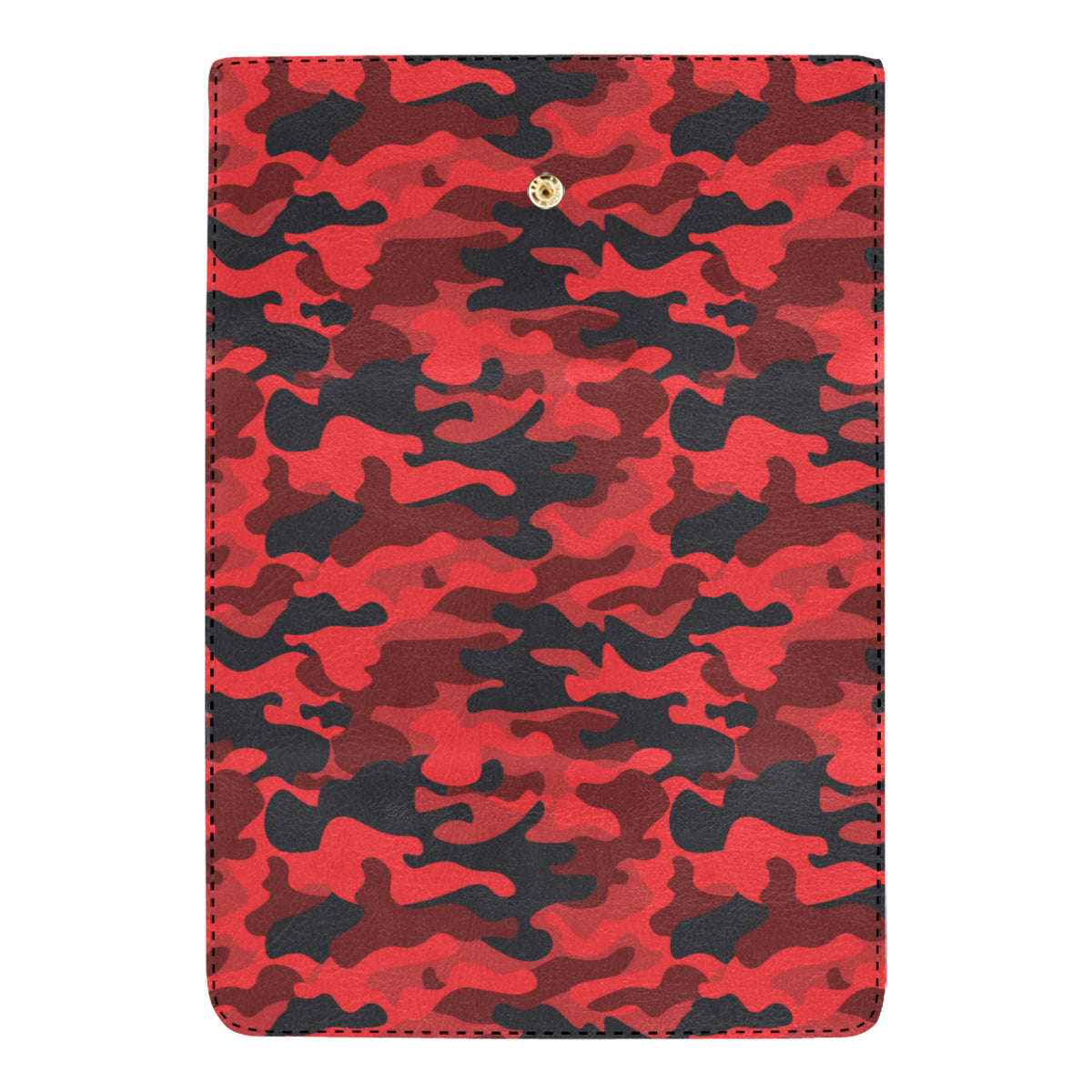 Camo Red Pattern Print Design 03 Women's Trifold Wallet
