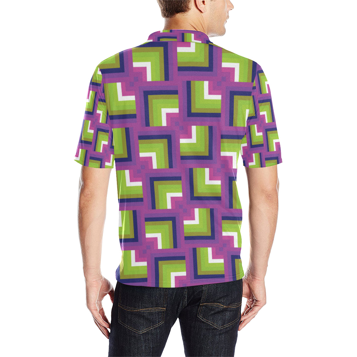 Optical illusion Pattern Print Design A05 Men Polo Shirt