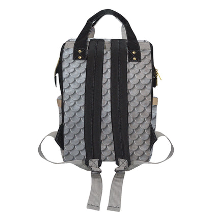 Armor Scales Pattern Print Design 03 Diaper Bag Backpack