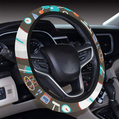 Science Print Design LKS303 Steering Wheel Cover with Elastic Edge