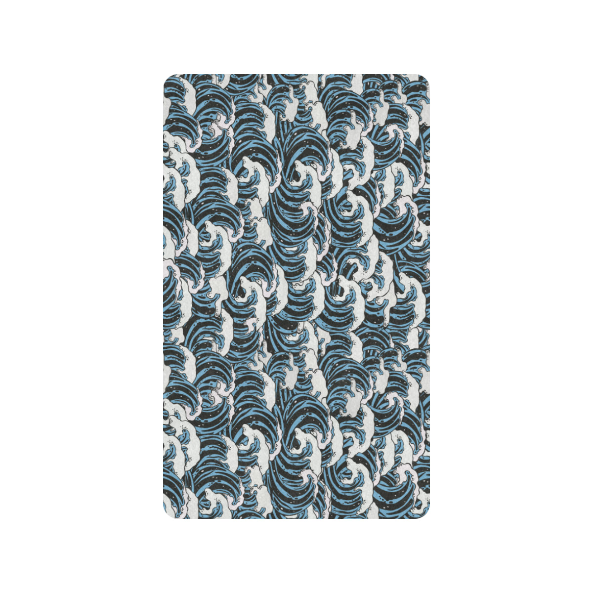 Surf Wave Pattern Print Rubber Doormat