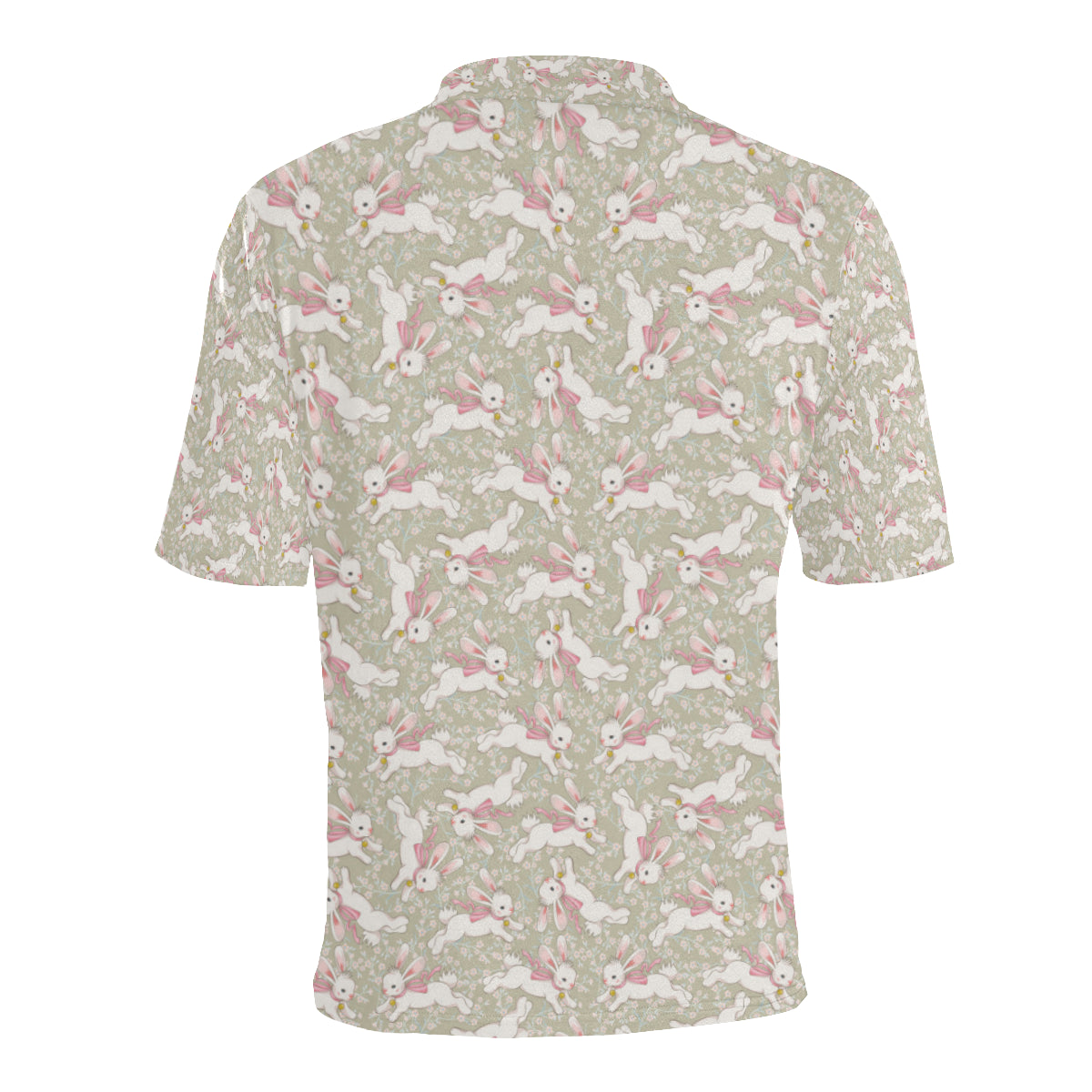 Bunny Pattern Print Design 06 Men Polo Shirt