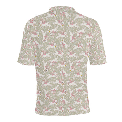 Bunny Pattern Print Design 06 Men Polo Shirt