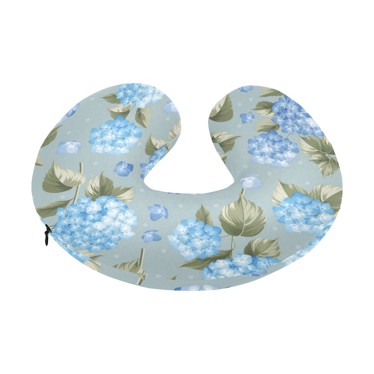 Hydrangea Pattern Print Design 01 U-Shaped Travel Neck Pillow
