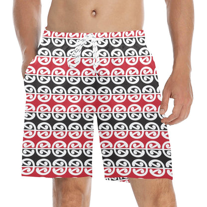 Maori Classic Themed Design Print Men's Swim Trunks Beach Shorts