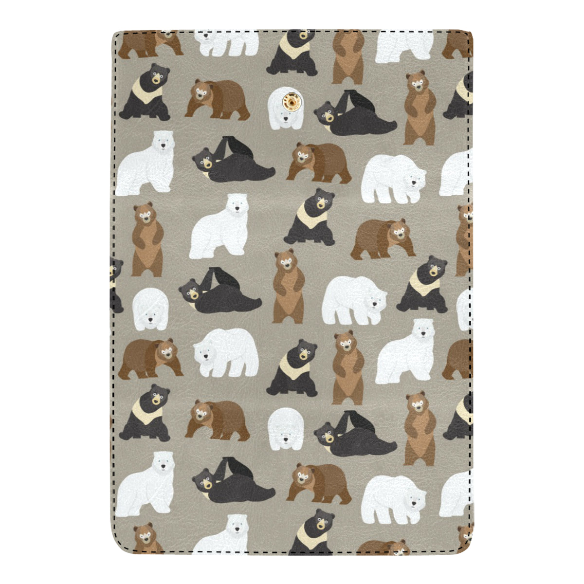 Bear Pattern Print Design BE03 Women's Trifold Wallet