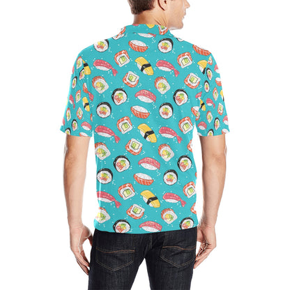 Sushi Print Design LKS305 Men Polo Shirt