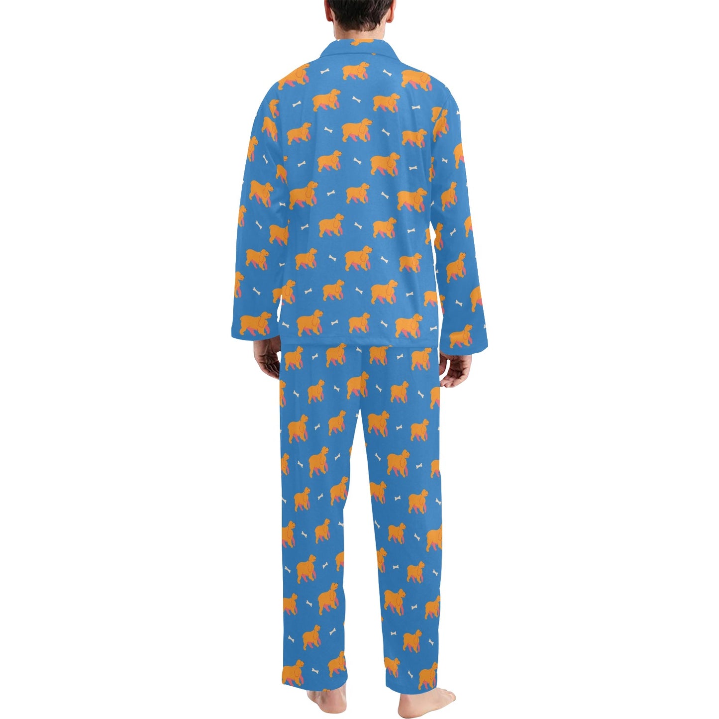 Cocker Pattern Print Design 04 Men's Long Pajama Set