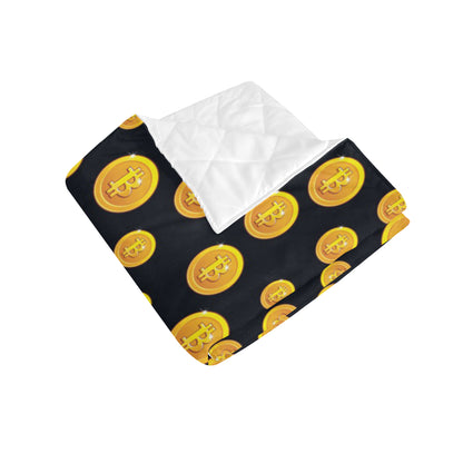 Bitcoin Pattern Print Design DO04 Premium Quilt