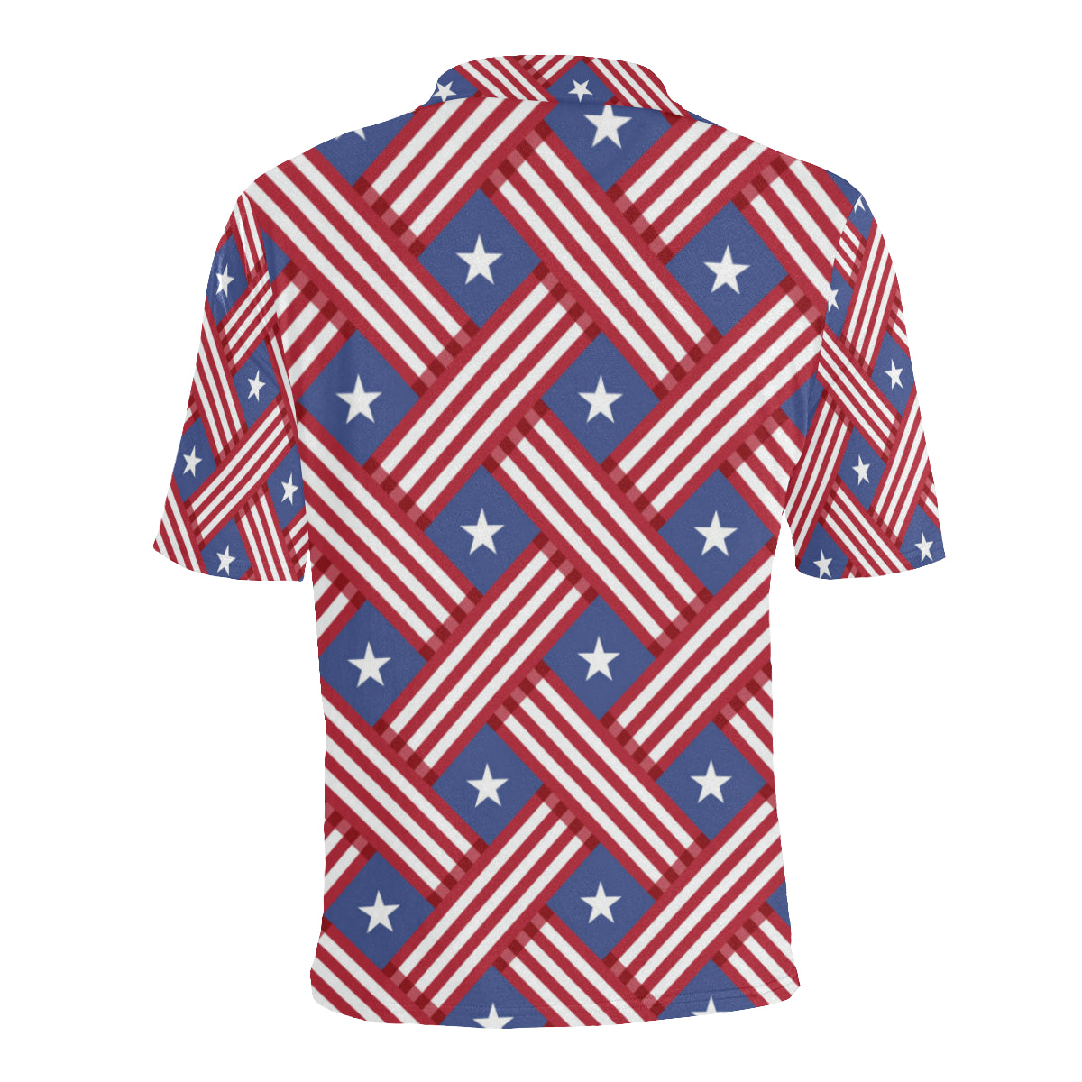 American flag Pattern Men Polo Shirt