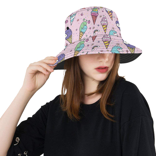 Ice Cream Pattern Print Design IC05 Unisex Bucket Hat