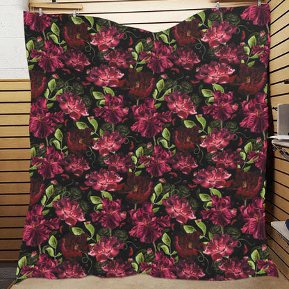 Iris Pattern Print Design IR03 Premium Quilt