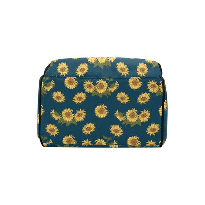 Sunflower Print Design LKS305 Diaper Bag Backpack