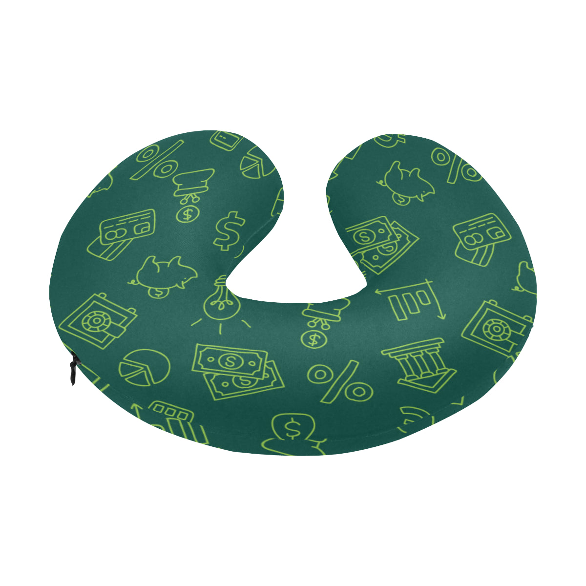 Accounting Financial Pattern Print Design 02 U-Shaped Travel Neck Pillow
