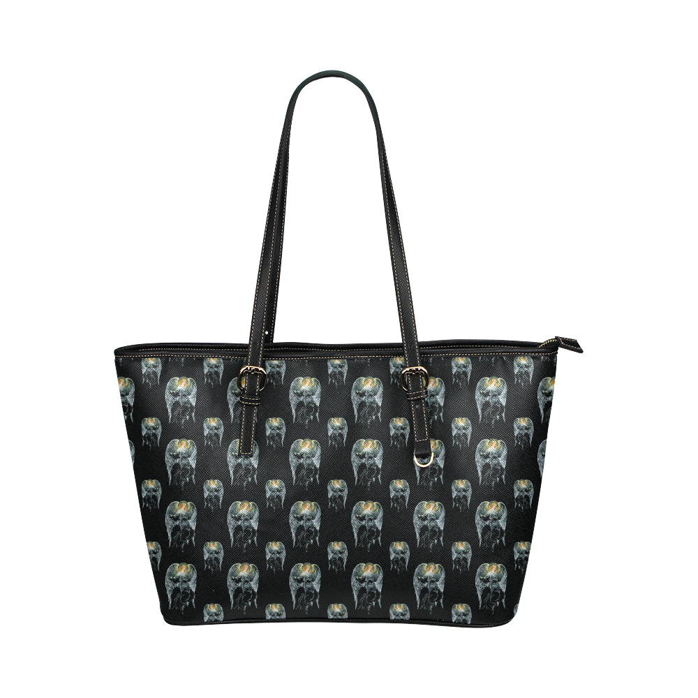 Angel with Wings Cute Design Print Leather Tote Bag