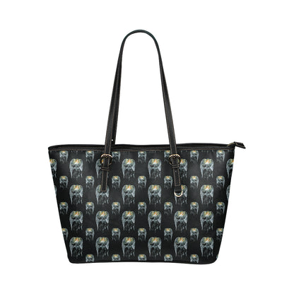 Angel with Wings Cute Design Print Leather Tote Bag