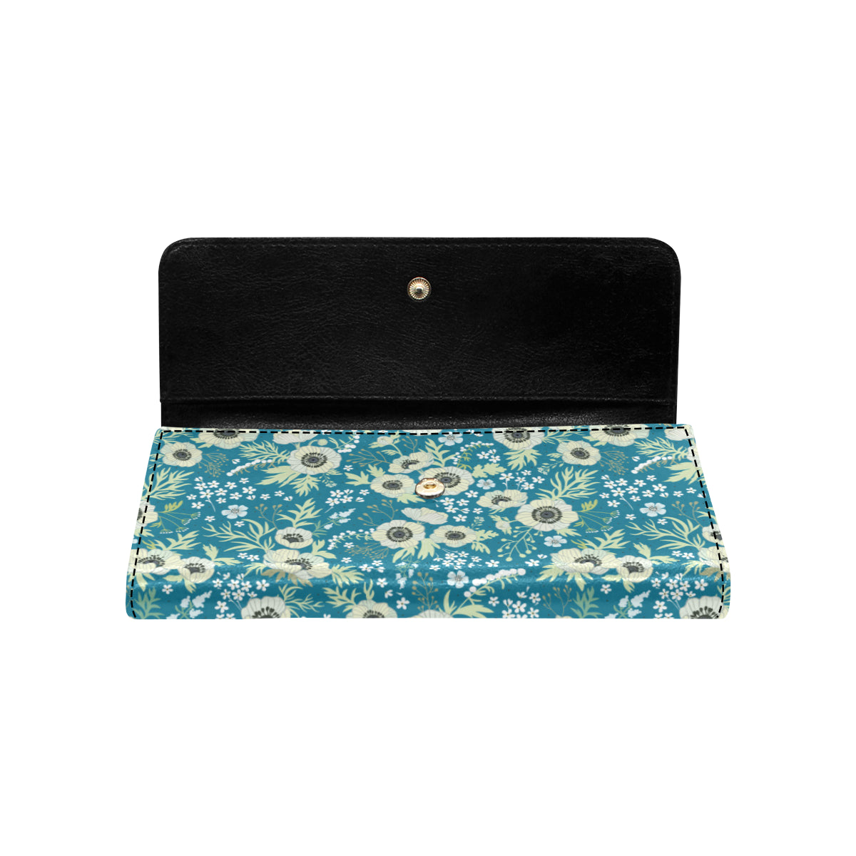 Anemone Pattern Print Design 01 Women's Trifold Wallet