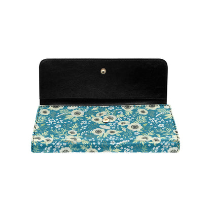 Anemone Pattern Print Design 01 Women's Trifold Wallet