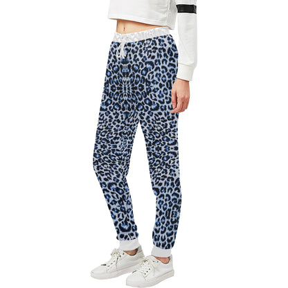 Leopard Blue Skin Print Unisex Sweatpants