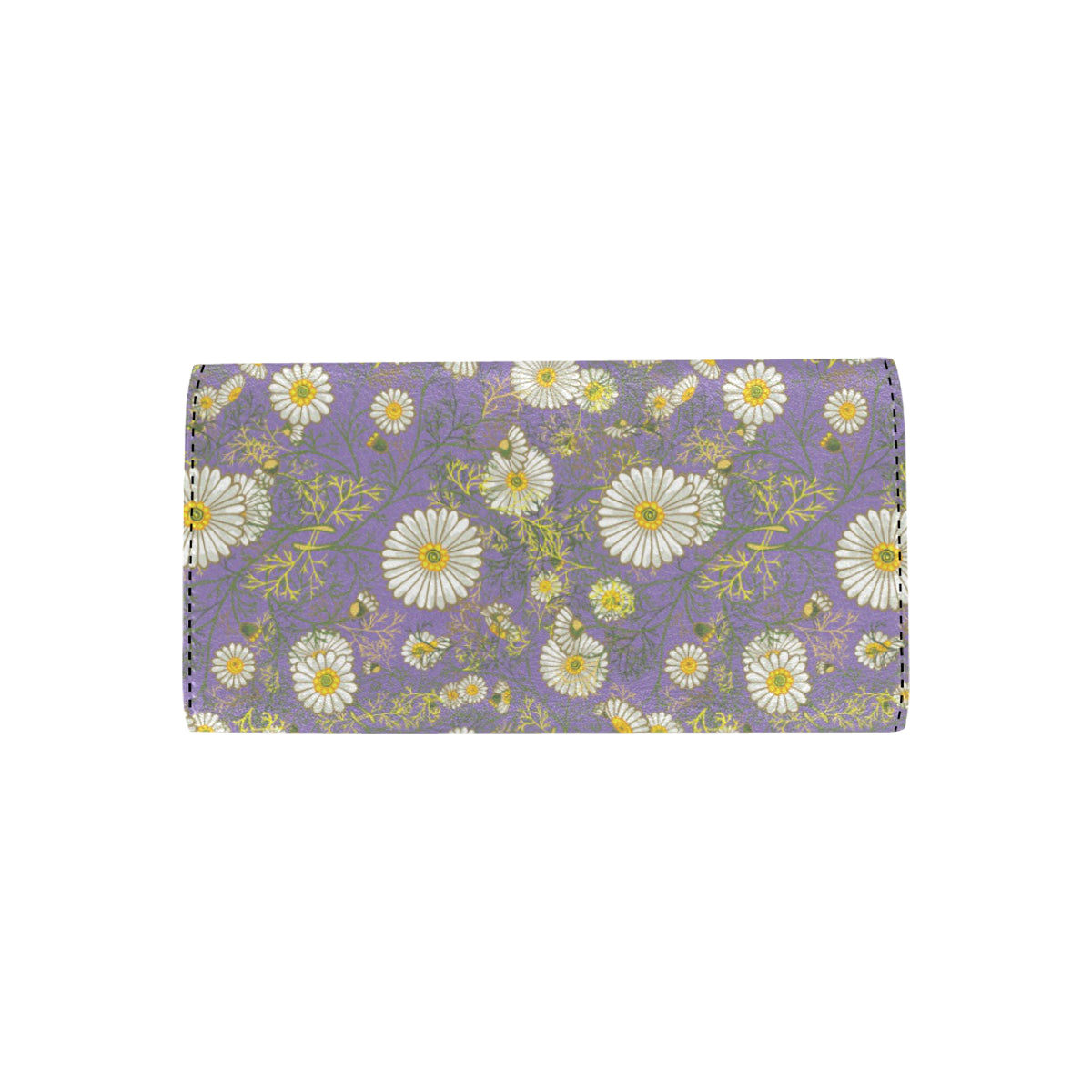 Daisy Pattern Print Design DS011 Women's Trifold Wallet