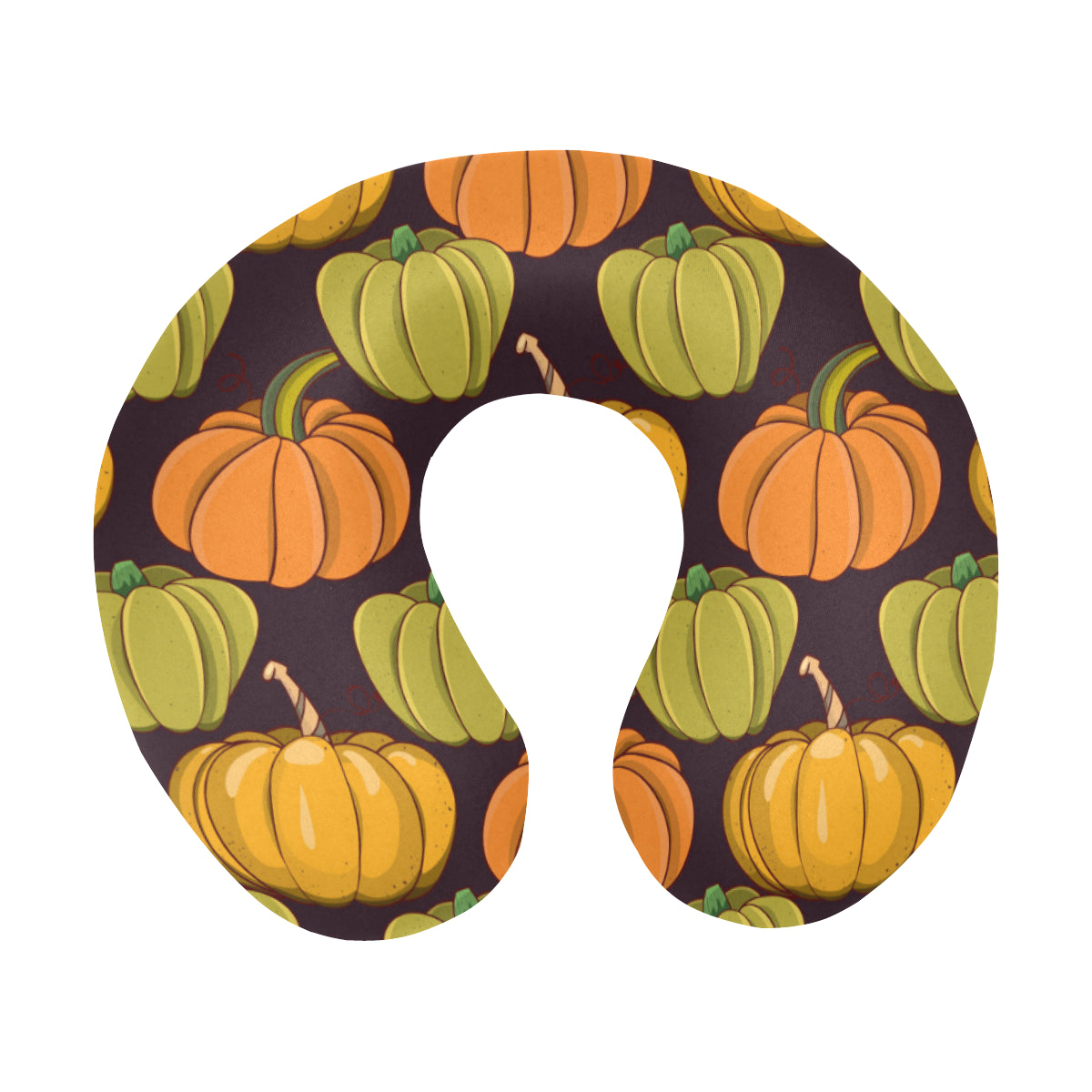 Pumpkin Pattern Print Design A01 U-Shaped Travel Neck Pillow