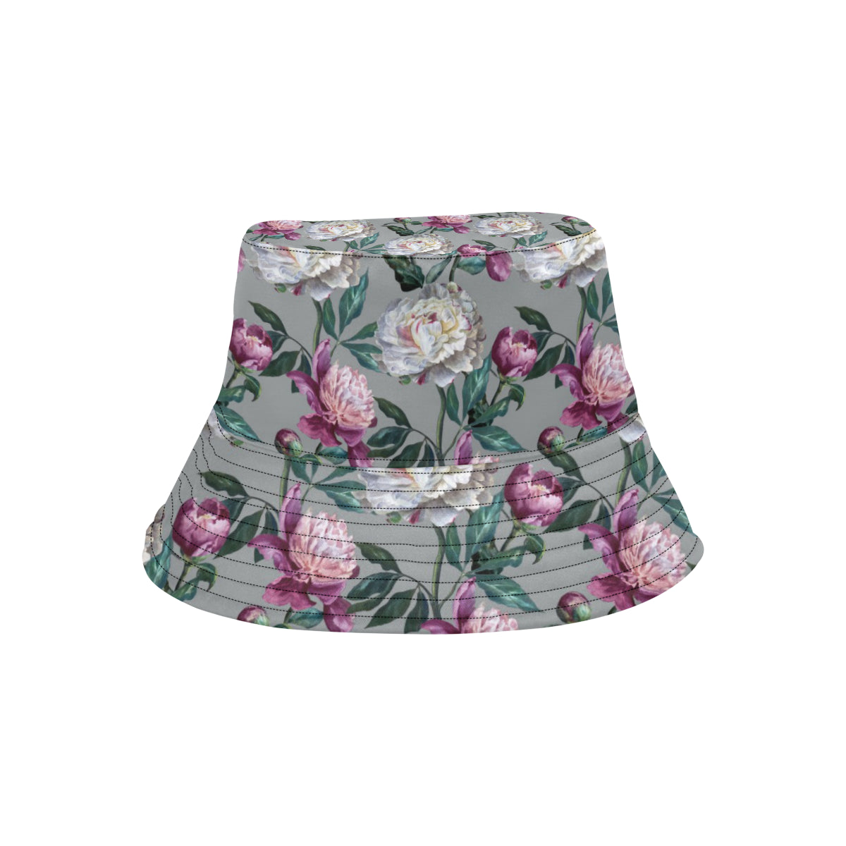 Peony Pattern Print Design PE01 Unisex Bucket Hat