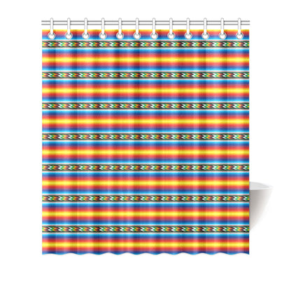Mexican Blanket ZigZag Print Pattern Shower Curtain