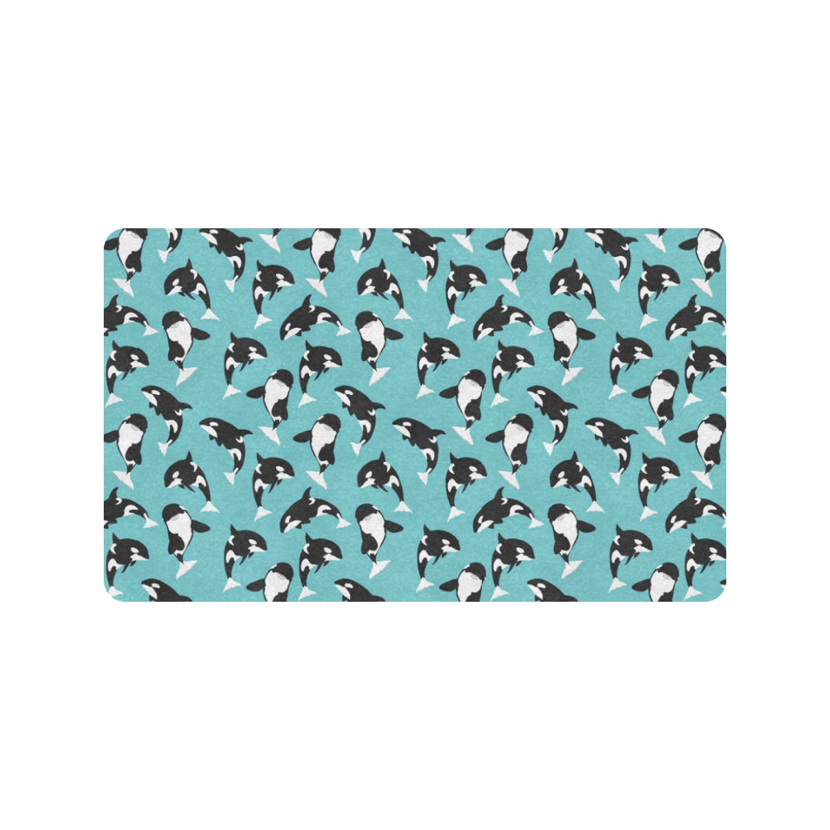 Whale Action Design Themed Print Rubber Doormat