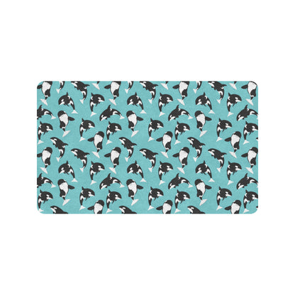Whale Action Design Themed Print Rubber Doormat