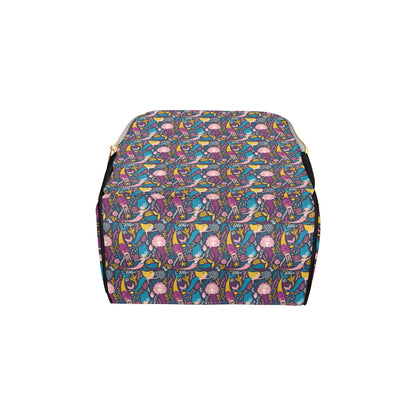Mermaid Pattern Print Design 08 Diaper Bag Backpack