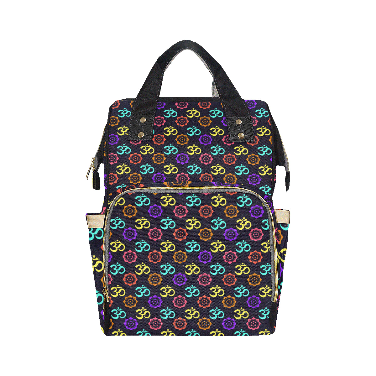 Chakra OM Print Pattern Diaper Bag Backpack