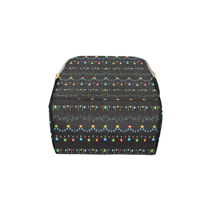 Christmas Light Pattern Print Design 01 Diaper Bag Backpack