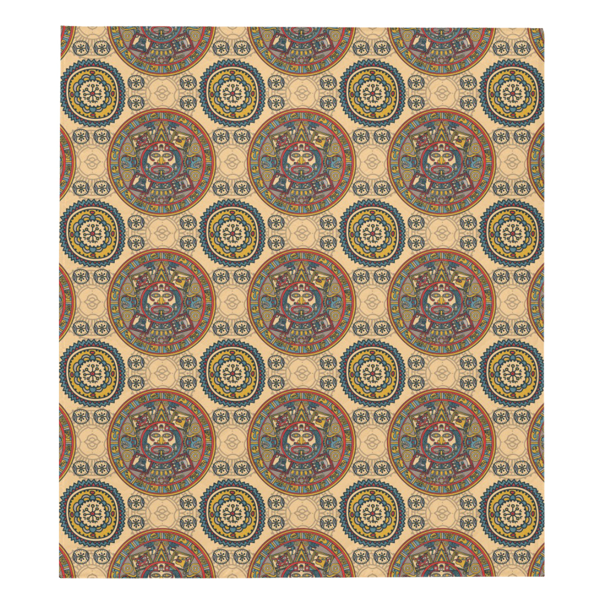 Calendar Aztec Pattern Print Design 02 Premium Quilt