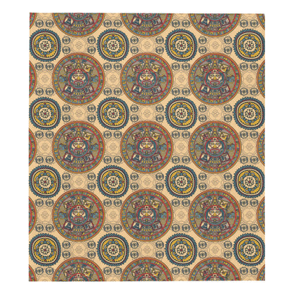 Calendar Aztec Pattern Print Design 02 Premium Quilt