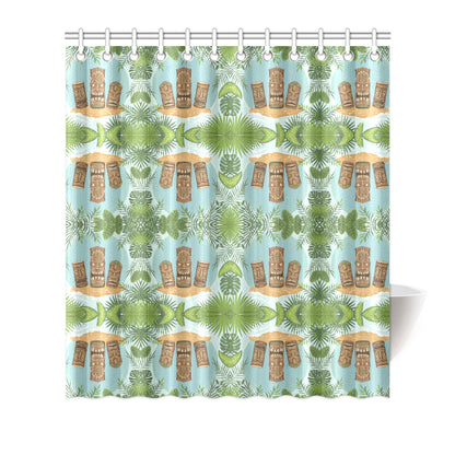 Tiki Wood Island Shower Curtain