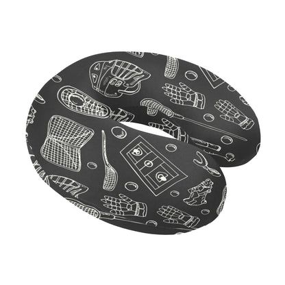 Lacrosse Pattern Print Design 01 U-Shaped Travel Neck Pillow