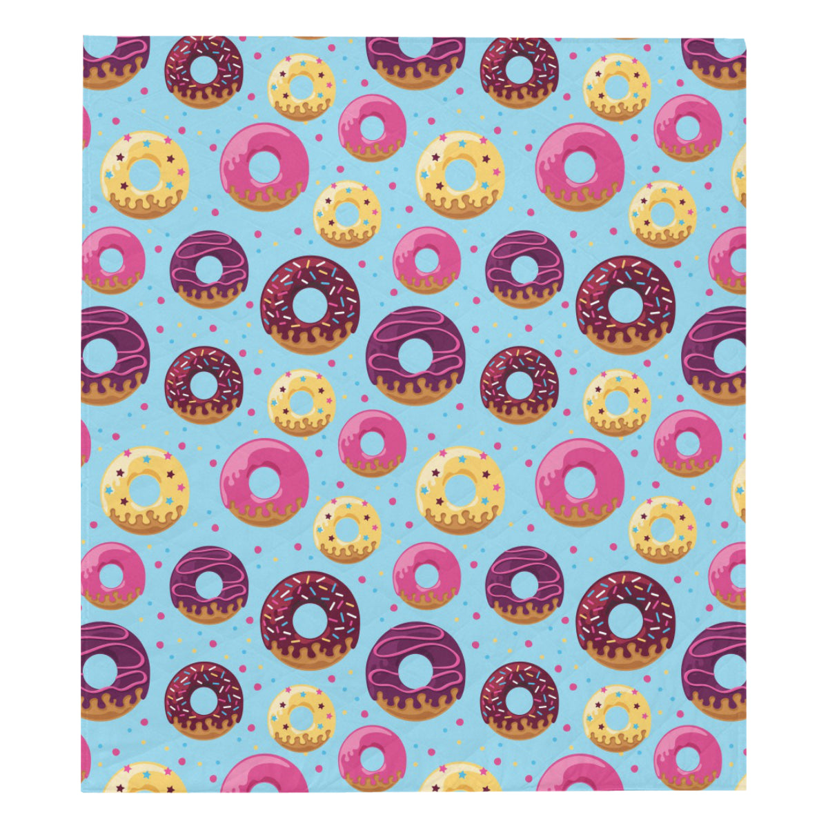Donut Pattern Print Design DN07 Premium Quilt