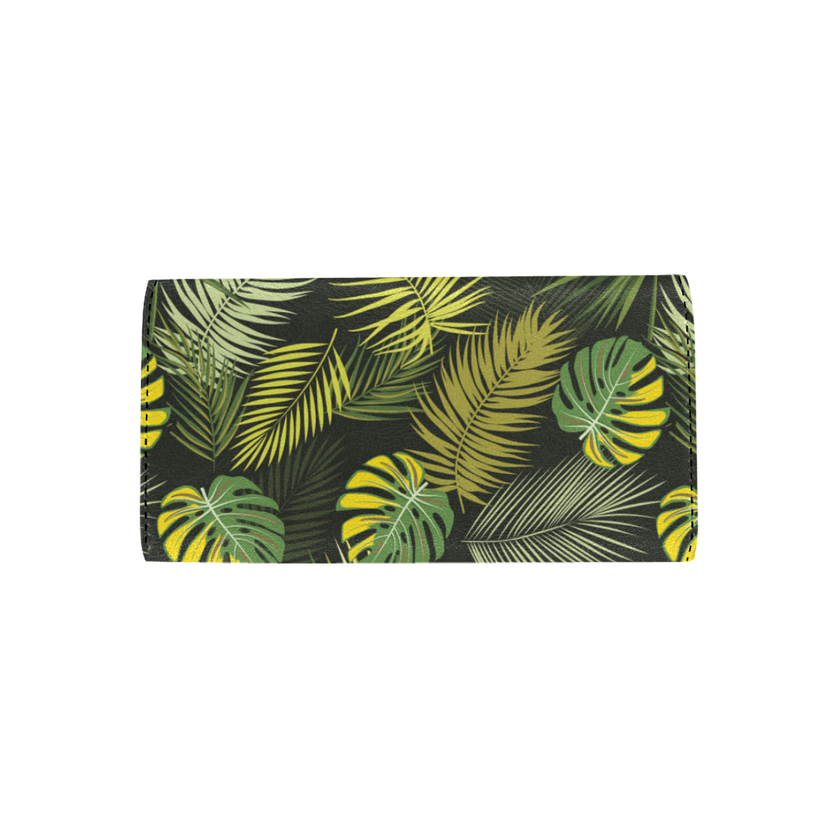 Palm Leaf Pattern Print Design A05 Women's Trifold Wallet