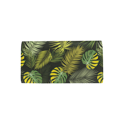Palm Leaf Pattern Print Design A05 Women's Trifold Wallet
