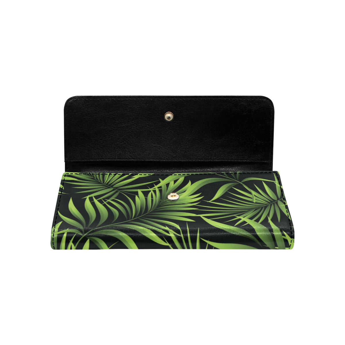 Palm Leaves Pattern Print Design PL07 Women's Trifold Wallet