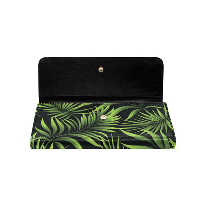 Palm Leaves Pattern Print Design PL07 Women's Trifold Wallet