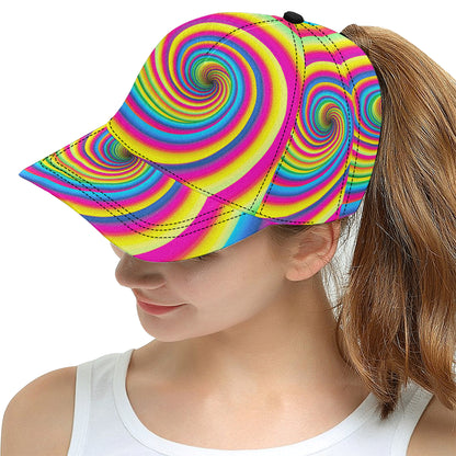 Vortex Twist Swirl Rainbow Design Snapback Cap