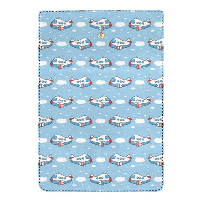 Airplane Cartoon Pattern Print Design 07 Women's Trifold Wallet