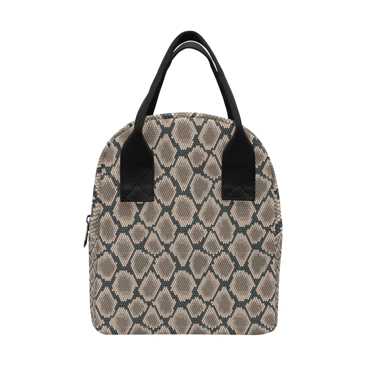 Snake Skin Design Print Insulated Lunch Bag