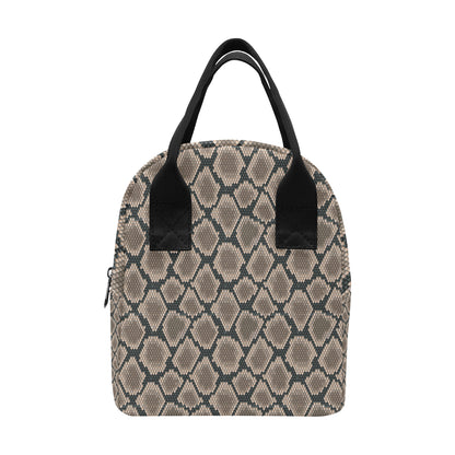Snake Skin Design Print Insulated Lunch Bag