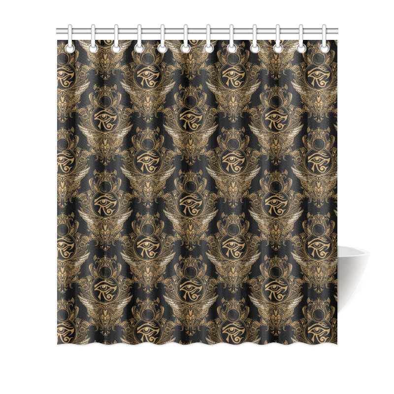 Eye of Horus Mandala Style Shower Curtain